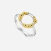Mustard Mixed Metal Halo Ring | Silver & 24ct Gold Plated -Women Clothing Store little by little mustard halo ring 29251613786225