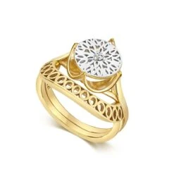 Seville 925 Sterling Silver Crown Ring | 24ct Gold Plated -Women Clothing Store little by little seville crown ring gold and silver 29222334529649