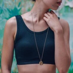 Seville 925 Sterling Silver Dome Pendant | 24ct Gold Plated -Women Clothing Store little by little seville dome pendant gold 29221870895217