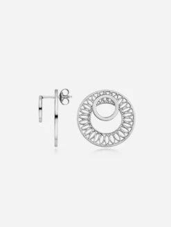 Seville 925 Sterling Silver Slice Ear Jacket Earrings