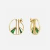 Wedge 925 Sterling Silver Split Enamel Earrings | 24ct Gold Plated -Women Clothing Store little by little wedge split earrings enamel 29252417716337