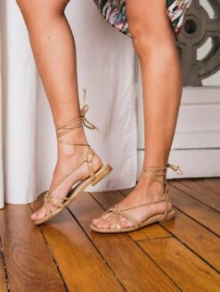 Dora Vegan Recycled Grain Sandals | Gold