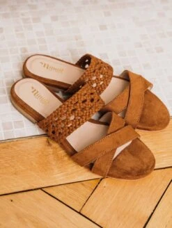 Mistral Recycled Vegan Slide-On Sandals | Hazelnut