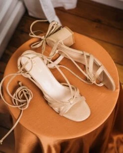 Alissa Vegan Recycled Grain Heeled Sandals | Gold 9 Alissa Vegan Recycled Grain Heeled Sandals | Gold -Women Clothing Store minuit sur terre alissa or 30709059485809