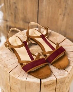 Alpilles Vegan Suede Flat Sandals | Hazelnut & Brick Red 10 Alpilles Vegan Suede Flat Sandals | Hazelnut & Brick Red -Women Clothing Store minuit sur terre alpilles vegan suede flat sandals hazelnut brick red 30640997498993
