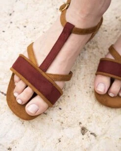 Alpilles Vegan Suede Flat Sandals | Hazelnut & Brick Red 12 Alpilles Vegan Suede Flat Sandals | Hazelnut & Brick Red -Women Clothing Store minuit sur terre alpilles vegan suede flat sandals hazelnut brick red 30640997564529