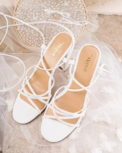 Cupid Vegan Recycled Grain Heeled Sandals | White -Women Clothing Store minuit sur terre cupidon blanc 30574315929713