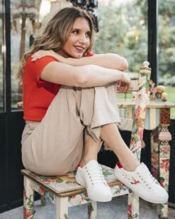 Glow Organic Cotton Vegan Knitted Top | Coral 9 Glow Organic Cotton Vegan Knitted Top | Coral -Women Clothing Store minuit sur terre eclat corail 30645653078129