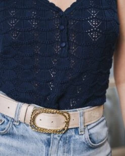 Flora Organic Cotton Vegan Knitted Tank | Midnight Blue 7 Flora Organic Cotton Vegan Knitted Tank | Midnight Blue -Women Clothing Store minuit sur terre flore bleu minuit 30645644427377