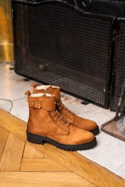 Jupiter Lace-up Vegan Suede Ankle Boots | Hazelnut -Women Clothing Store minuit sur terre jupiter noisette 30160931848305