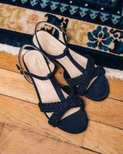 Lou Vegan Recycled Braided Sandals | Midnight Blue -Women Clothing Store minuit sur terre lou bleu minuit 30709054275697