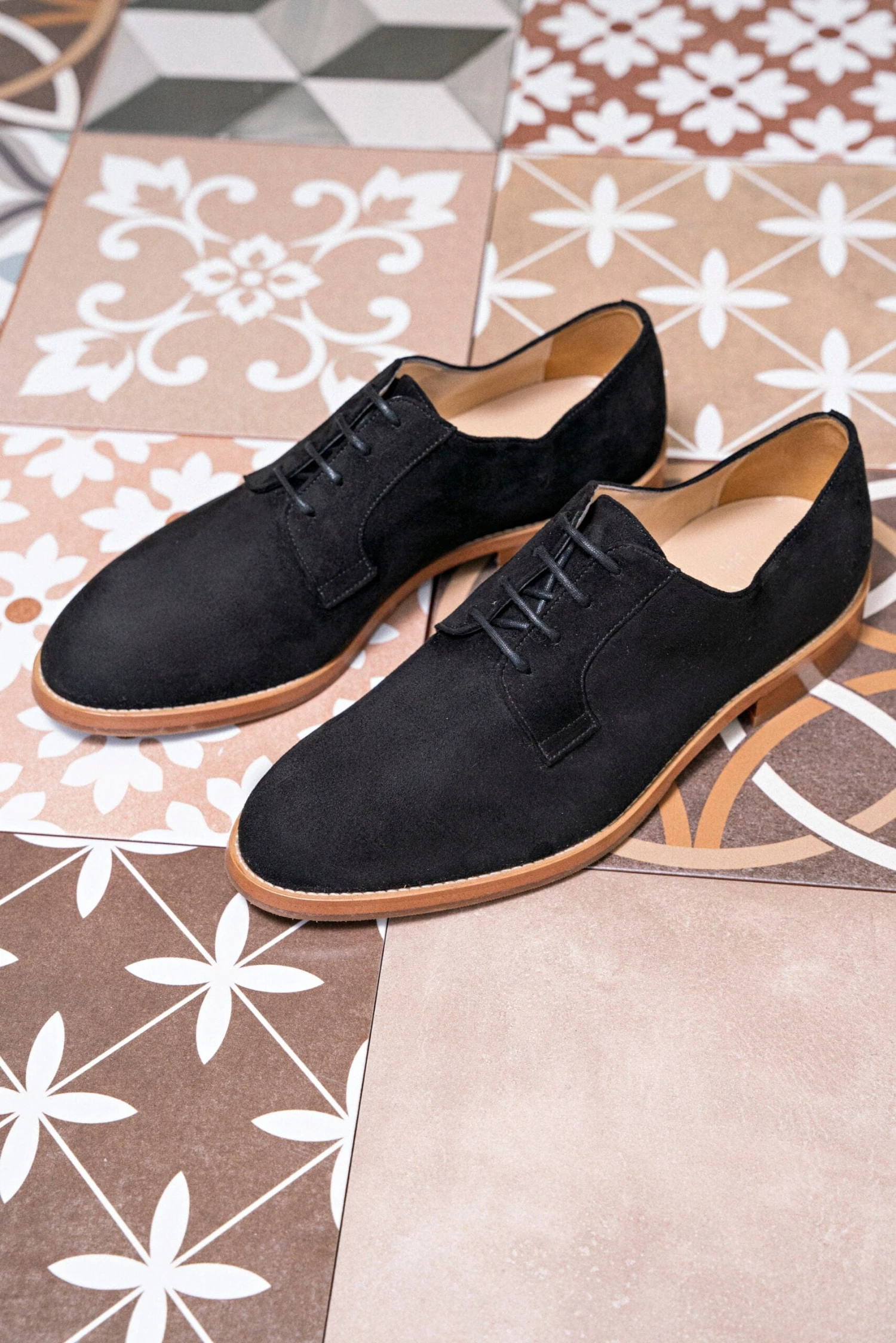 Macadam Vegan Suede Derby Shoes | Black 4 Macadam Vegan Suede Derby Shoes | Black - Image 2