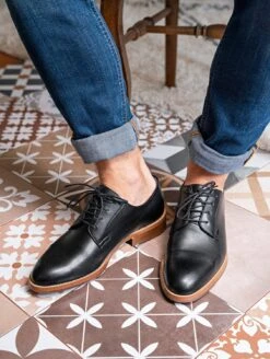 Macadam Vegan Leather Derby Shoes | Black