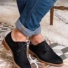 Macadam Vegan Suede Derby Shoes | Black