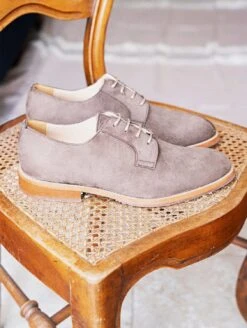 Macadam Vegan Suede Derby Shoes | Taupe