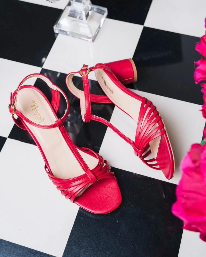 Topaz Vegan Heeled Sandals | Orchid 4 Topaz Vegan Heeled Sandals | Orchid - Image 2