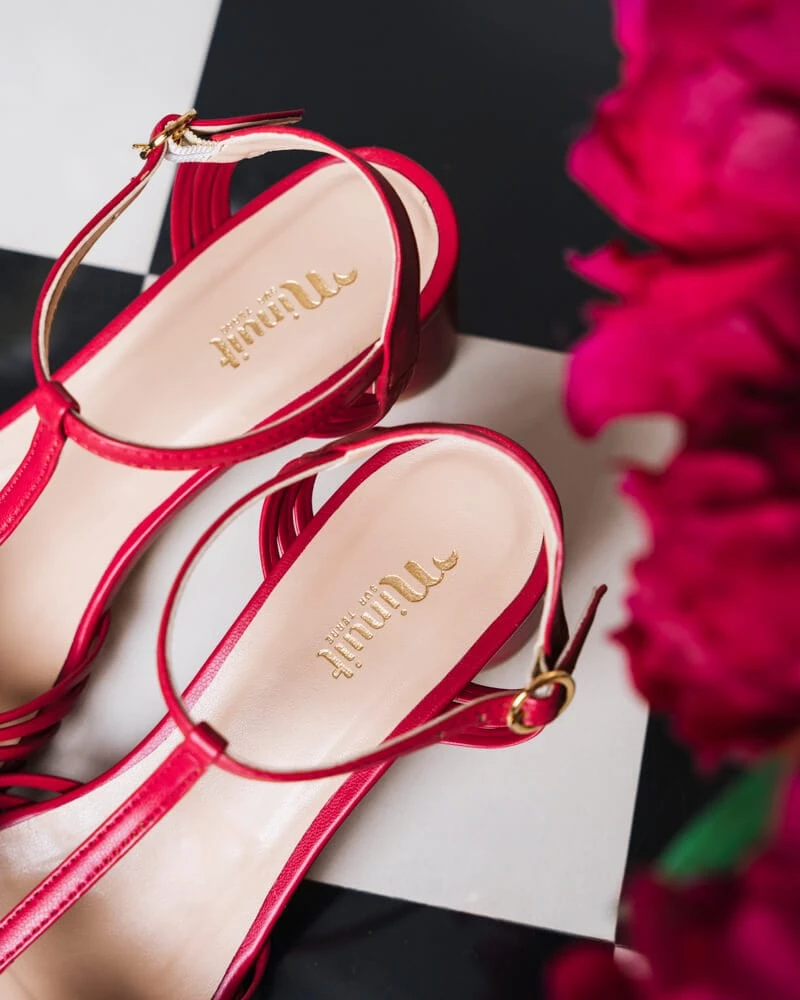 Topaz Vegan Heeled Sandals | Orchid 5 Topaz Vegan Heeled Sandals | Orchid - Image 3