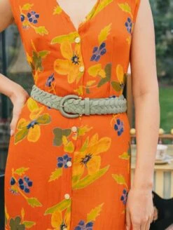 Braided Recycled Vegan Belt | Sage