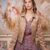 Camille Recycled Vegan Button Up Jacket | Beige -Women Clothing Store minuit sur terre xl camille reccycled vegan button up jacket beige 30624411746417