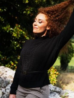 Igloo Recycled Cotton Turtleneck Jumper | Black