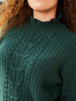 Igloo Recycled Cotton Turtleneck Jumper | Forest Green