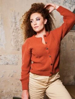 Nepal Recycled Cotton Textured Cardigan | Squirrel