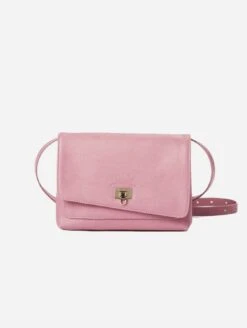 Angelica Vegan Corn Leather Crossbody Bag | Mauve