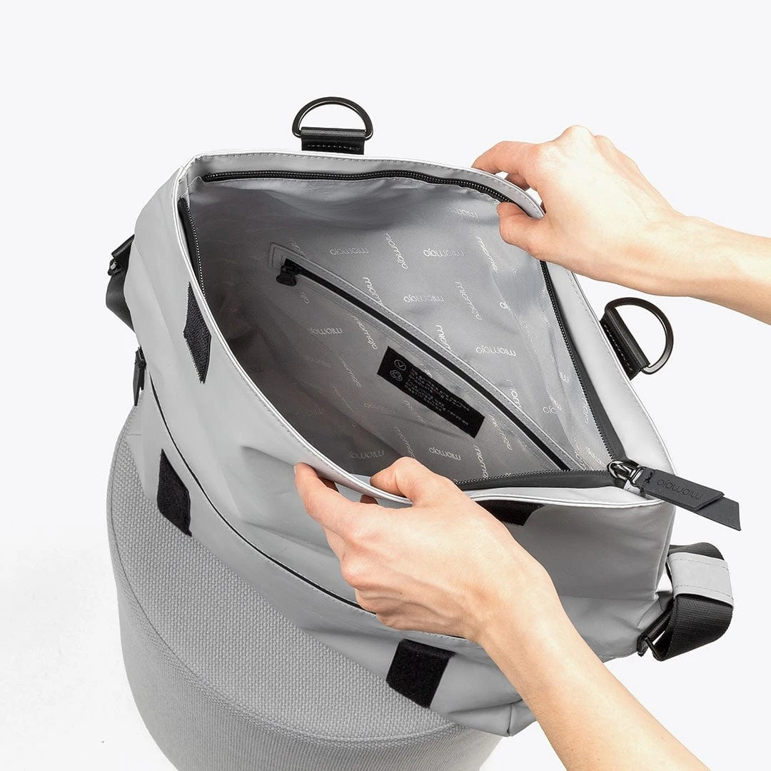 Augusto Recycled PET Waterproof Messenger Bag | Platinum 9 Augusto Recycled PET Waterproof Messenger Bag | Platinum - Image 7