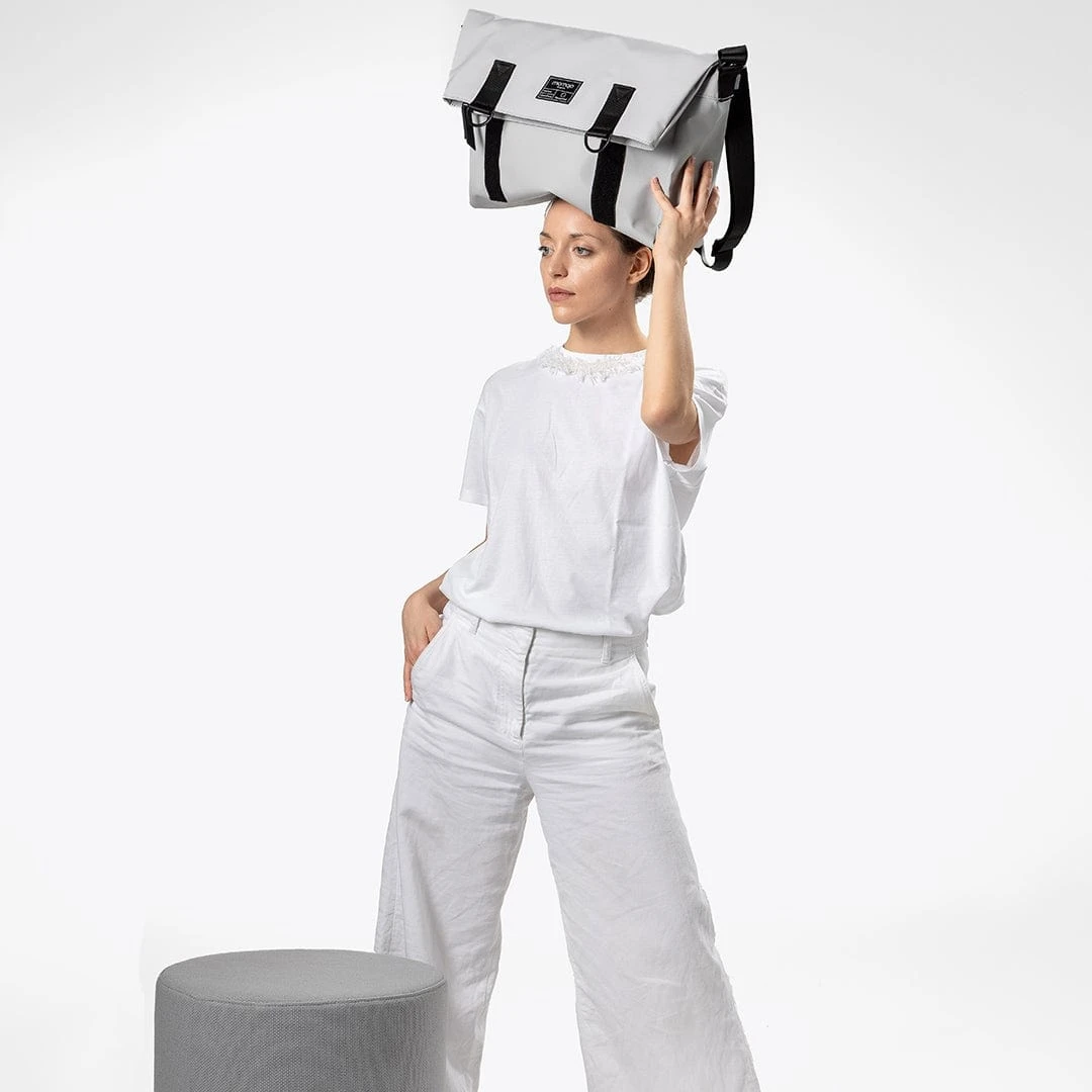 Augusto Recycled PET Waterproof Messenger Bag | Platinum 10 Augusto Recycled PET Waterproof Messenger Bag | Platinum - Image 8