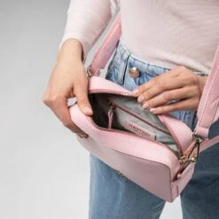 Dalila Apple Leather Vegan Crossbody Bag | Confetti Pink -Women Clothing Store mio mojo dalila 30290927845489