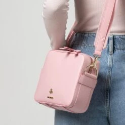 Dalila Apple Leather Vegan Crossbody Bag | Confetti Pink -Women Clothing Store mio mojo dalila 30290927911025