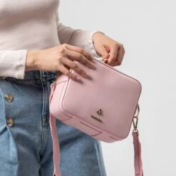Dalila Apple Leather Vegan Crossbody Bag | Confetti Pink -Women Clothing Store mio mojo dalila 30290927943793