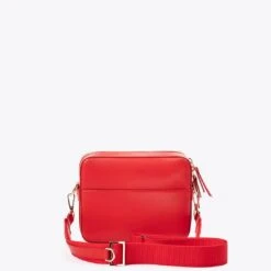 Dalila Apple Leather Vegan Crossbody Bag | Red -Women Clothing Store mio mojo dalila 30290932596849