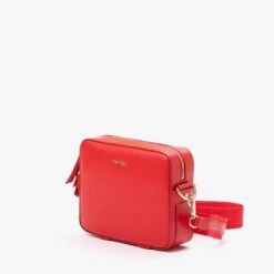 Dalila Apple Leather Vegan Crossbody Bag | Red -Women Clothing Store mio mojo dalila 30290932629617