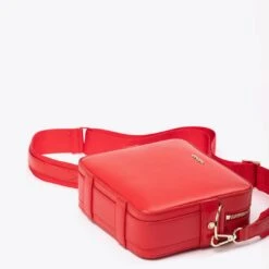 Dalila Apple Leather Vegan Crossbody Bag | Red -Women Clothing Store mio mojo dalila 30290932695153