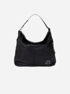 Dorotea Recycled Nylon Vegan Hobo Bag | Black