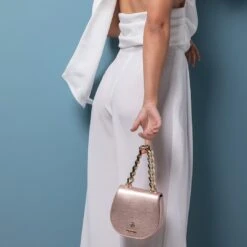 Iris XS Vegan Corn Leather Mini Bag | Rose Gold -Women Clothing Store mio mojo iris xs 30516123566193