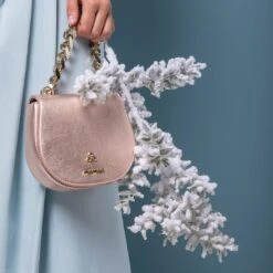 Iris XS Vegan Corn Leather Mini Bag | Rose Gold -Women Clothing Store mio mojo iris xs 30516123598961