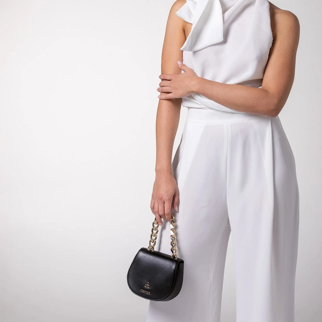 Iris XS Vegan Corn Leather Mini Bag | Black 4 Iris XS Vegan Corn Leather Mini Bag | Black - Image 2