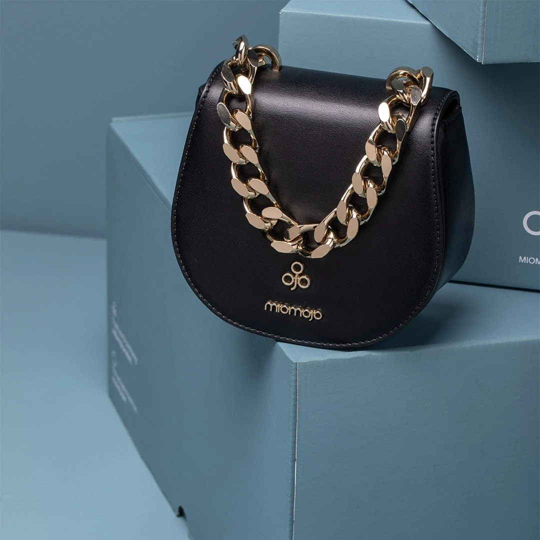 Iris XS Vegan Corn Leather Mini Bag | Black 12 Iris XS Vegan Corn Leather Mini Bag | Black - Image 10