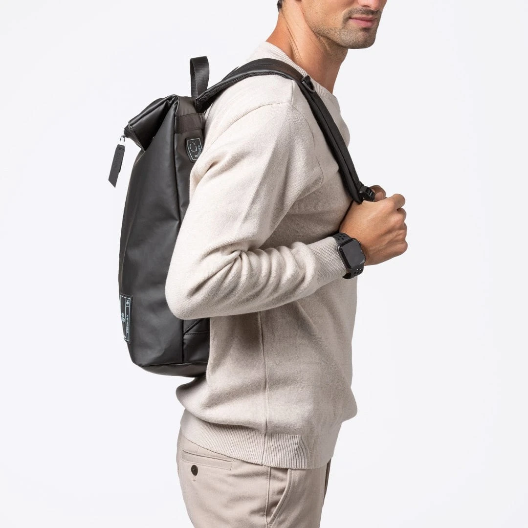 Leonardo Recycled PET Waterproof Vegan Backpack | Black 10 Leonardo Recycled PET Waterproof Vegan Backpack | Black - Image 8