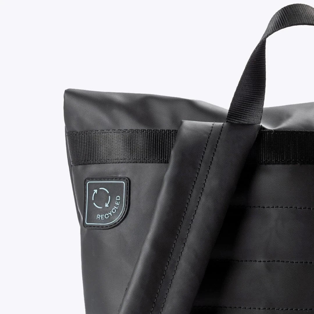 Leonardo Recycled PET Waterproof Vegan Backpack | Black 11 Leonardo Recycled PET Waterproof Vegan Backpack | Black - Image 9
