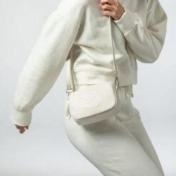 Mimi Recycled Vegan Leather Crossbody Camera Bag | White -Women Clothing Store mio mojo mimi 30290969821297