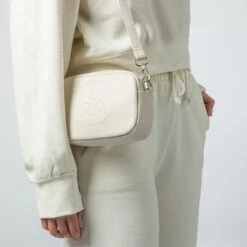 Mimi Recycled Vegan Leather Crossbody Camera Bag | White -Women Clothing Store mio mojo mimi 30290969952369