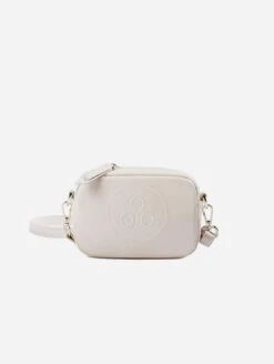 Mimi Recycled Vegan Leather Crossbody Camera Bag | White