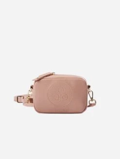 Mimi Recycled Vegan Leather Crossbody Camera Bag | Pink