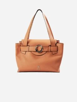 Ornella M Vegan Leather Handbag | Hazelnut