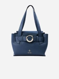 Ornella S Vegan Leather Handbag | Ocean Blue
