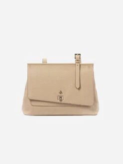 Tecla Vegan Leather Handbag | Almond