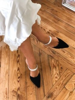 Lady Grace Vegan Heeled Pumps | Black -Women Clothing Store momoc lady grace black vegan 30534023872625